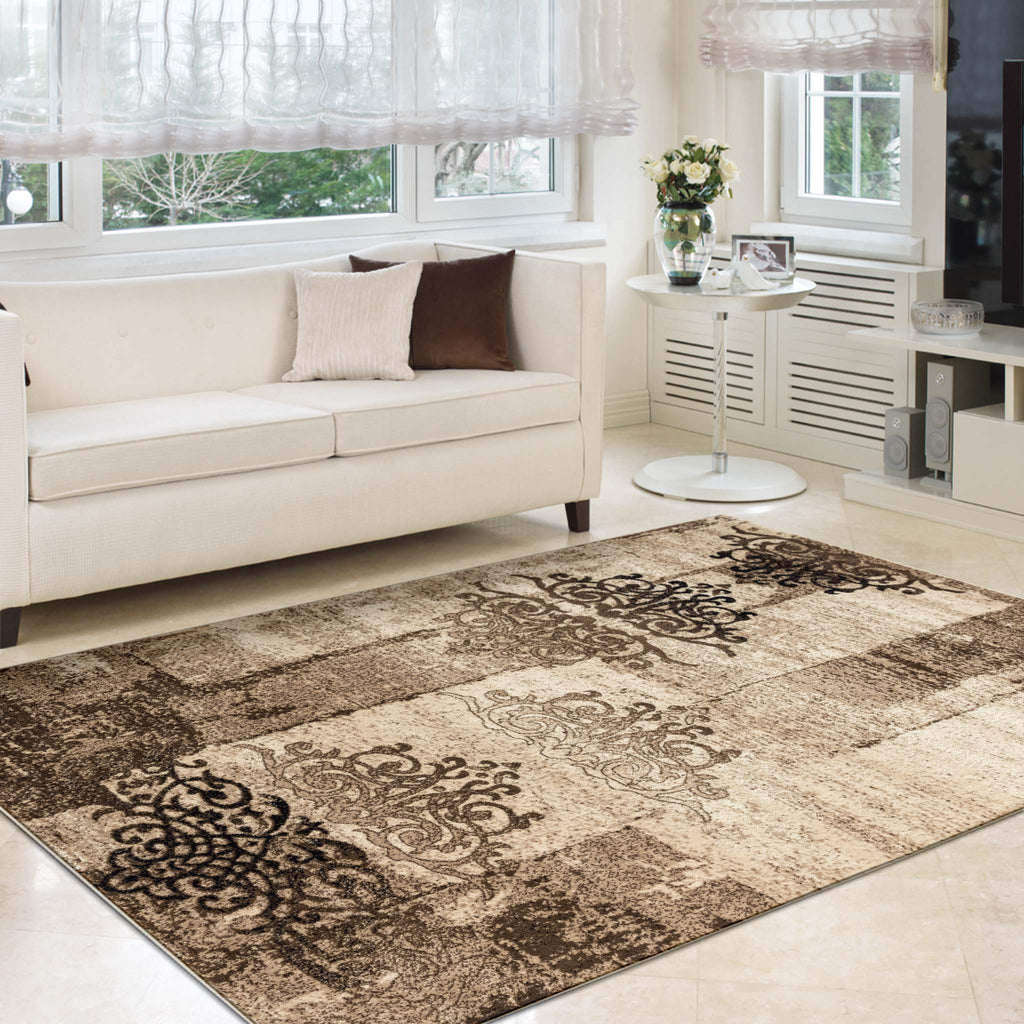 Boston 6968 Brown Turkish Rug lifestyle view