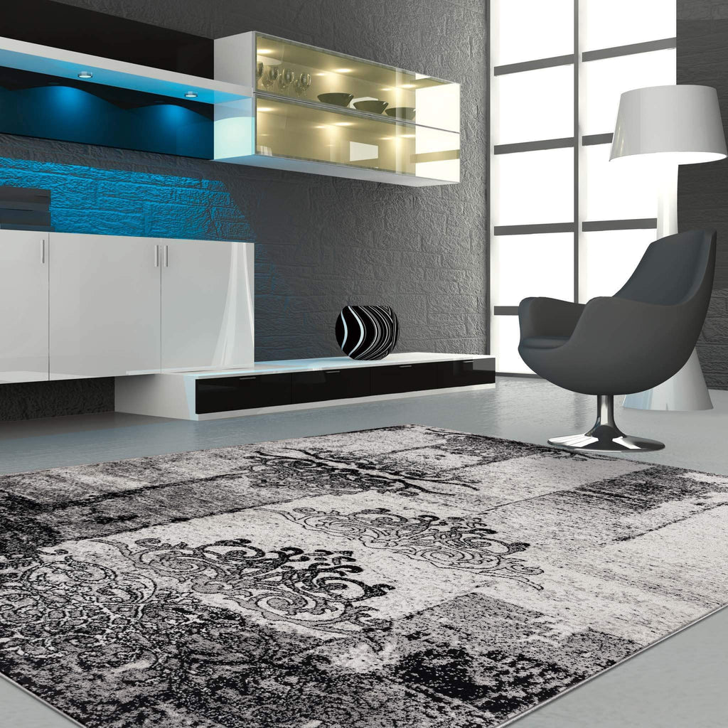 Boston 6968 Grey Turkish Rug lifestyle view