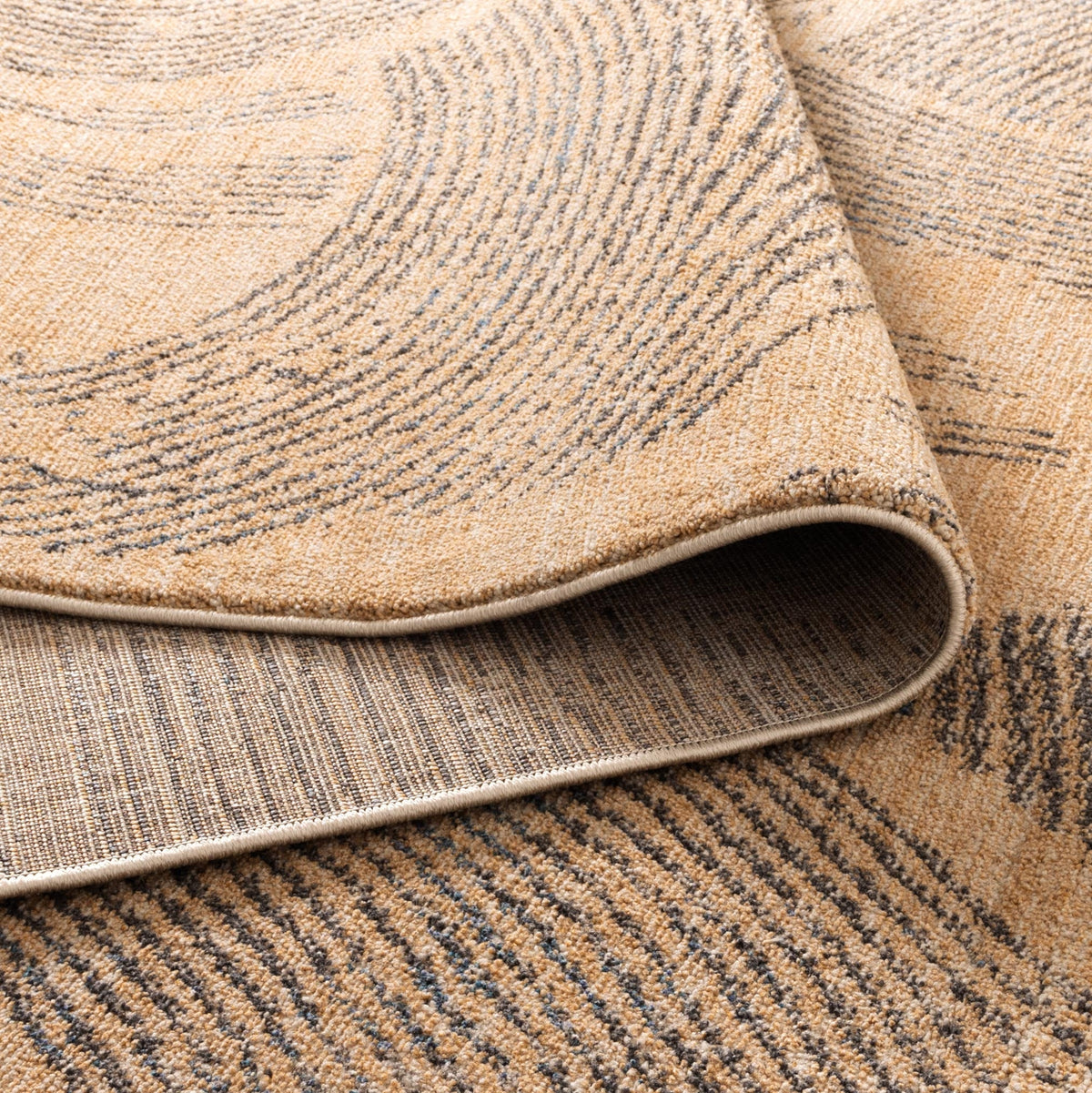 Clara Abstract Paintbrush Gold Rug - C104 – view 4