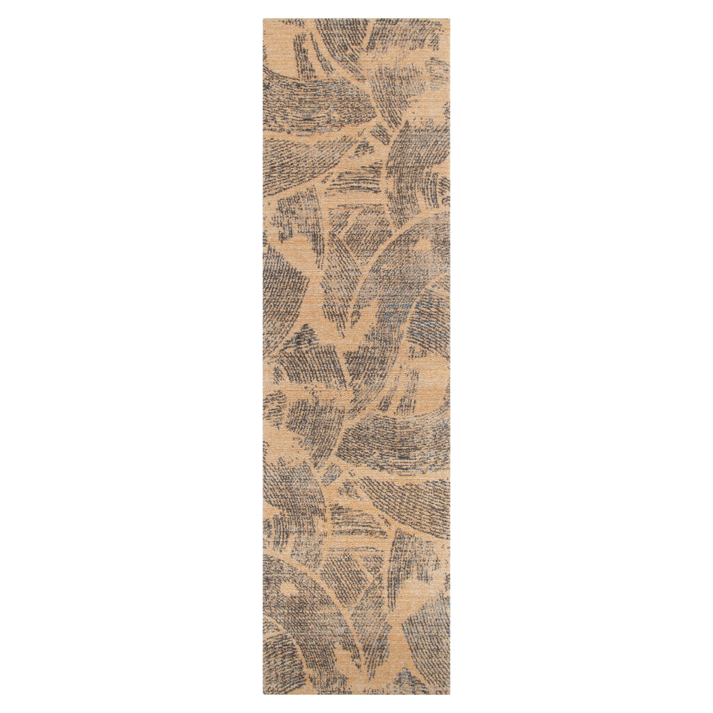 Clara Abstract Paintbrush Gold Rug - C104 – view 5