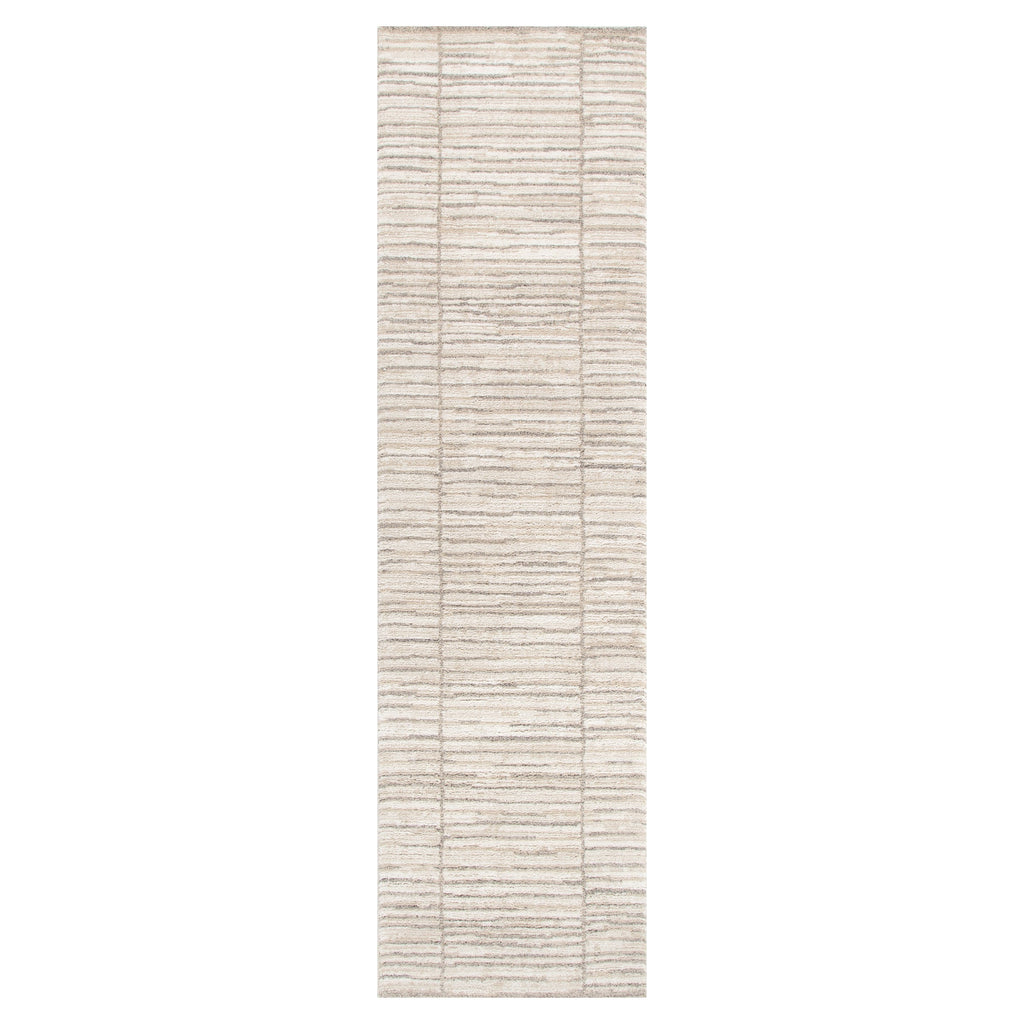 Clara Distressed Thick Lines Beige Grey Rug - C107 – view 5