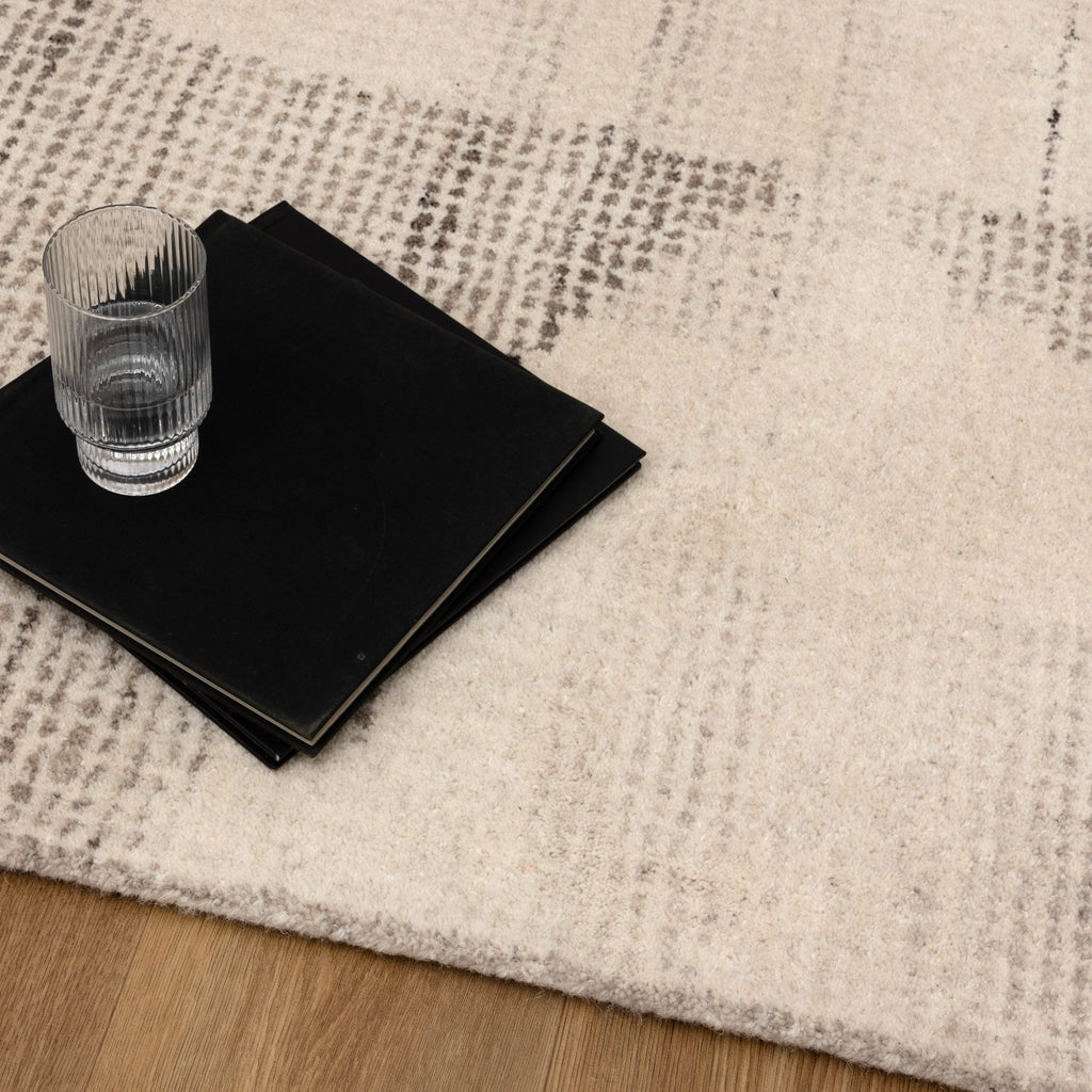 Cassian Flecks Beige Wool Rug - CASS03 – view 6