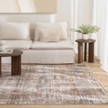Cherie CH08 Beige Grey Watercolour Rug styled with furniture