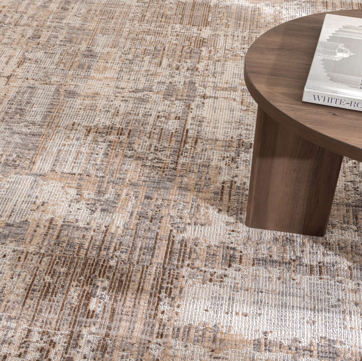 Cherie CH08 Beige Grey Watercolour Rug – view 5