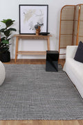 Nordic Charcoal Reversible Wool Rug lifestyle