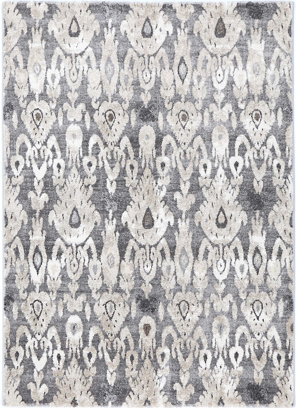 Chelsea Damask Grey Plush Rug - 18422 096 – view 2