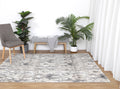 Chelsea Damask Grey Plush Rug - 18422 096 styled with furniture