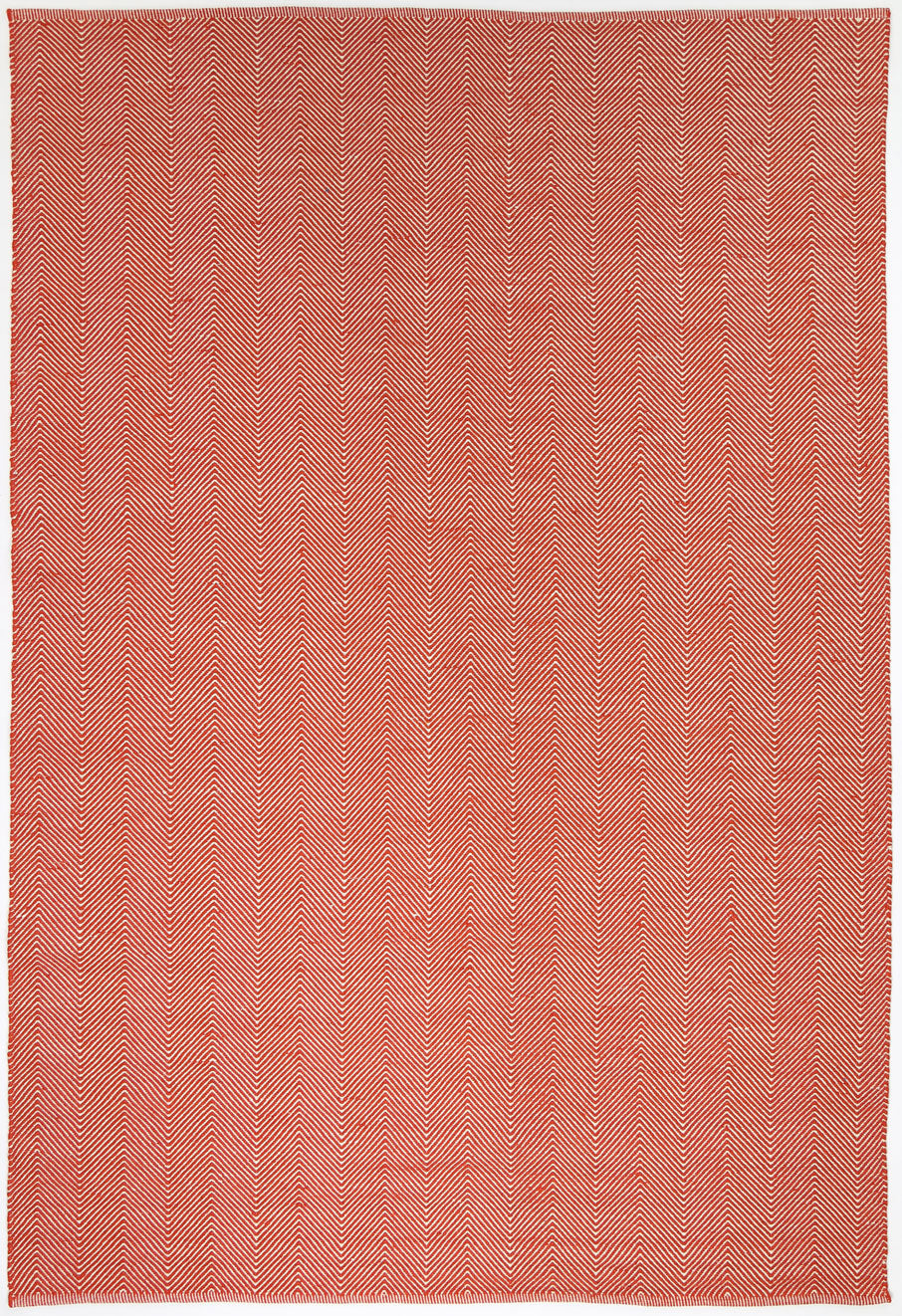 Bondi Chevron Tamarind and White Wool Blend Rug – view 2