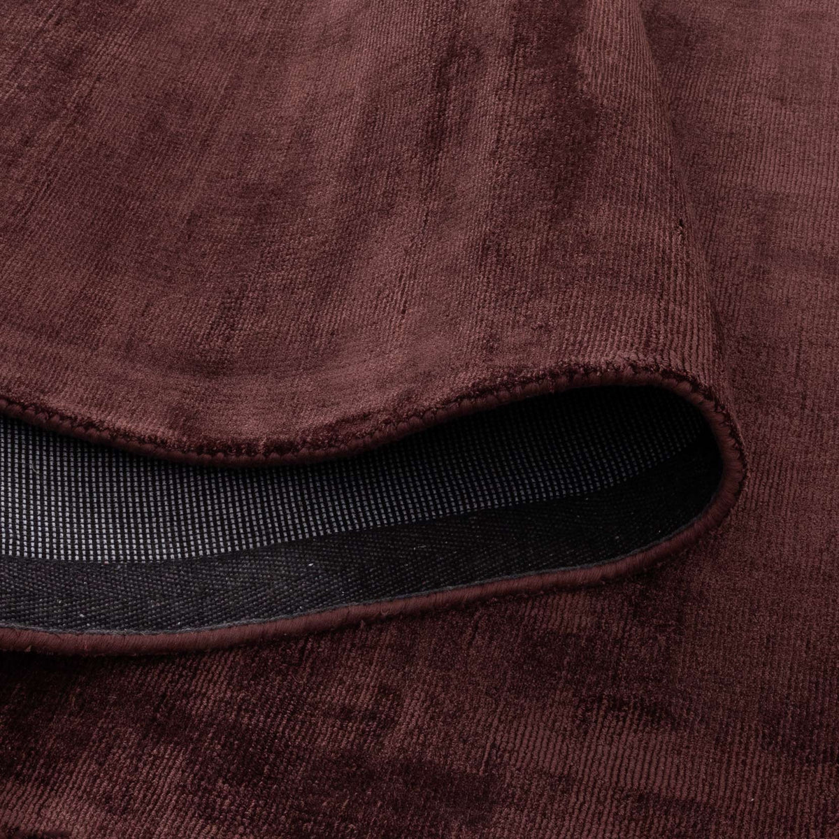 Reverie Chocolate Cherry Viscose Rug – view 4