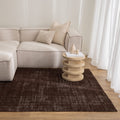 Harbour Chocolate Brown Indoor Outdoor Rug styled with furniture