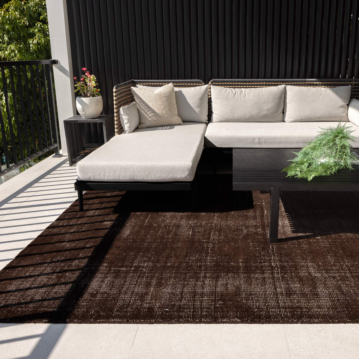Harbour Chocolate Brown Indoor Outdoor Rug – view 6