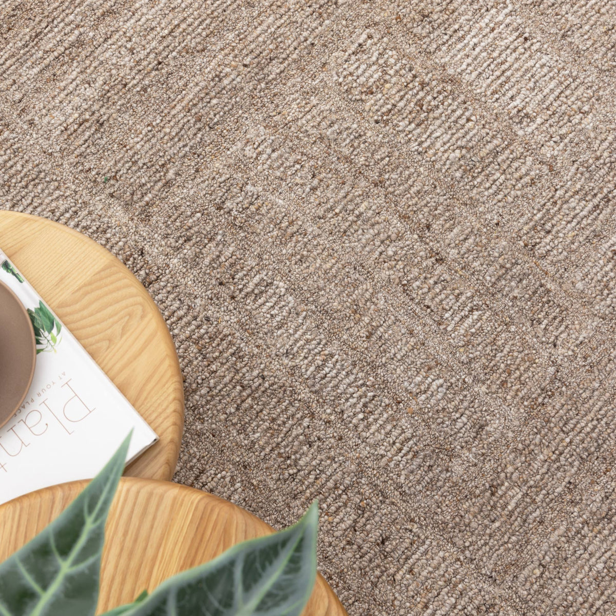Seren Cocoa Modern Wool Rug – view 6