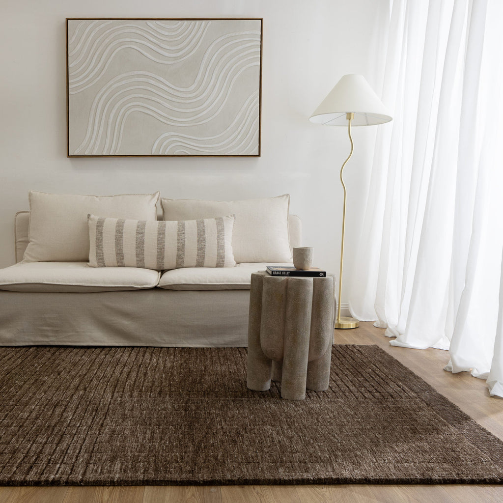 Canyon Cub Carved Rug - CANYON04 styled with furniture