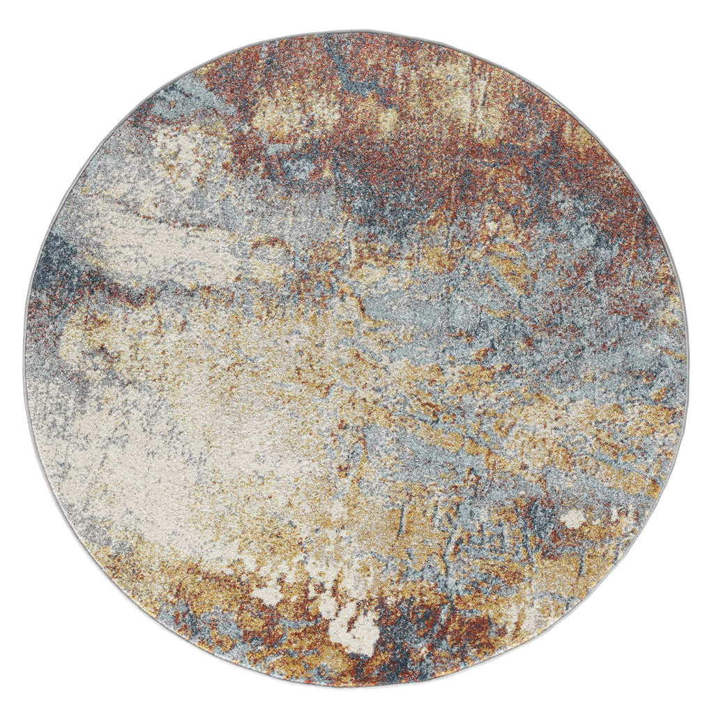 Canyon 281 Dk Grey Round Rug lifestyle view
