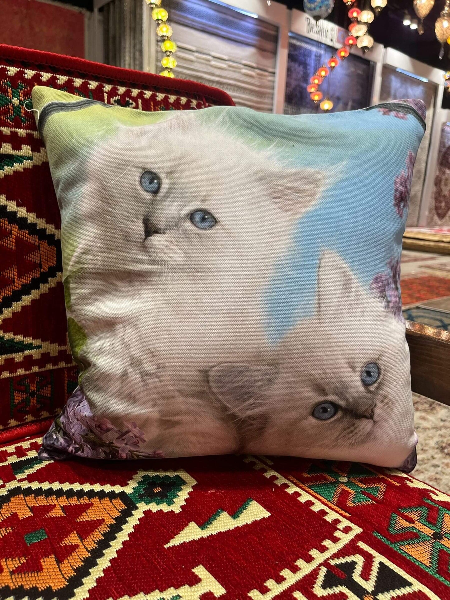 Cat Design Cushion (Duo)-Cat Cushions, Cat Cushion Gifts, Gift Ideas, Christmas Gift ideas-Bazaar G Rugs N Gifts
