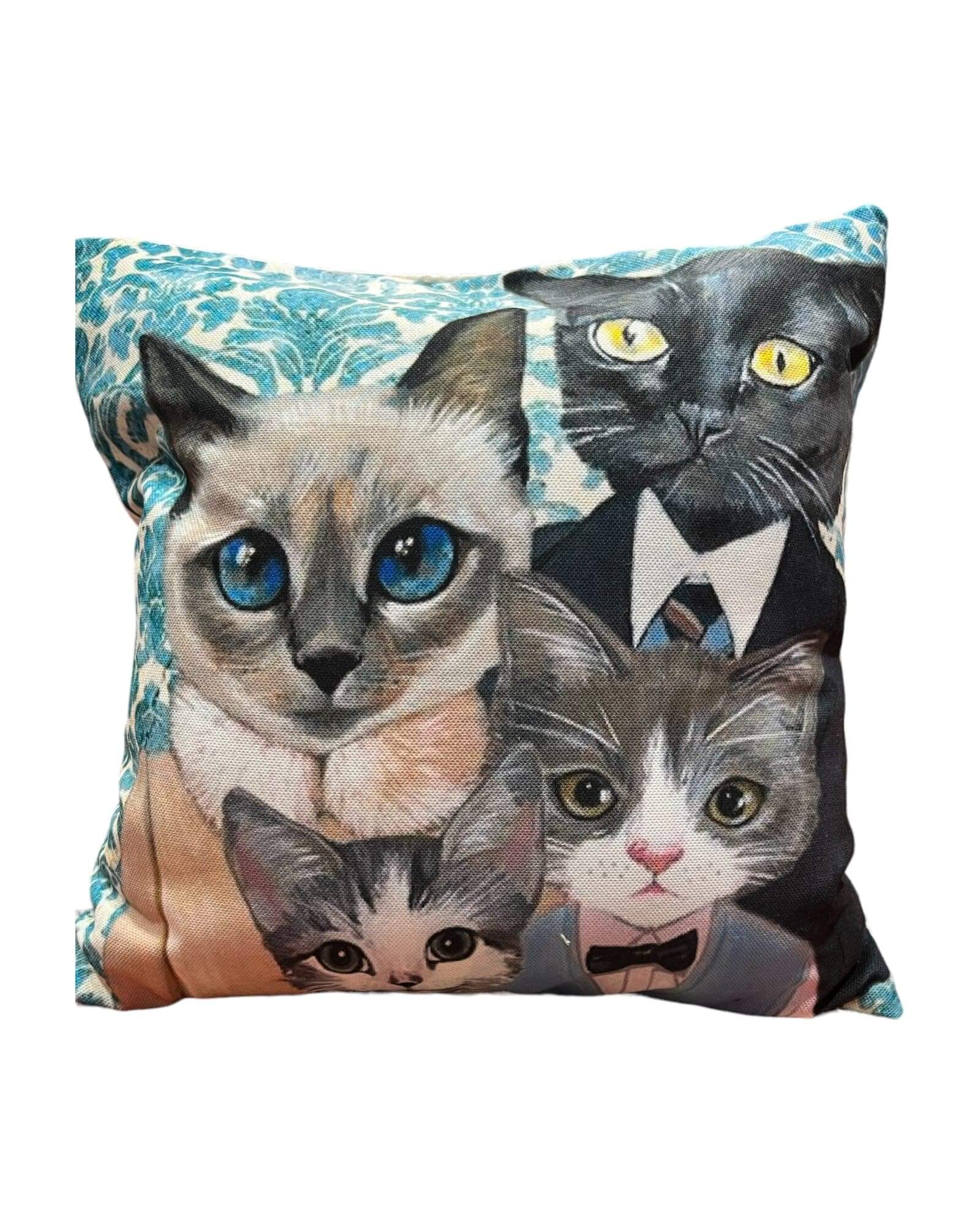 Cat Design Cushion (Family)-Cat Cushions, Cat Cushion Gifts, Gift Ideas, Christmas Gift ideas-Bazaar G Rugs N Gifts