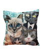 Cat Design Cushion (Family)-Cat Cushions, Cat Cushion Gifts, Gift Ideas, Christmas Gift ideas-Bazaar G Rugs N Gifts