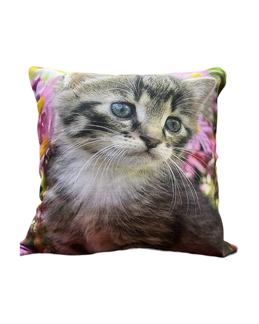 Cat Design Cushion (Tabby Cat)-Cat Cushions, Cat Cushion Gifts, Gift Ideas, Christmas Gift ideas-Bazaar G Rugs N Gifts