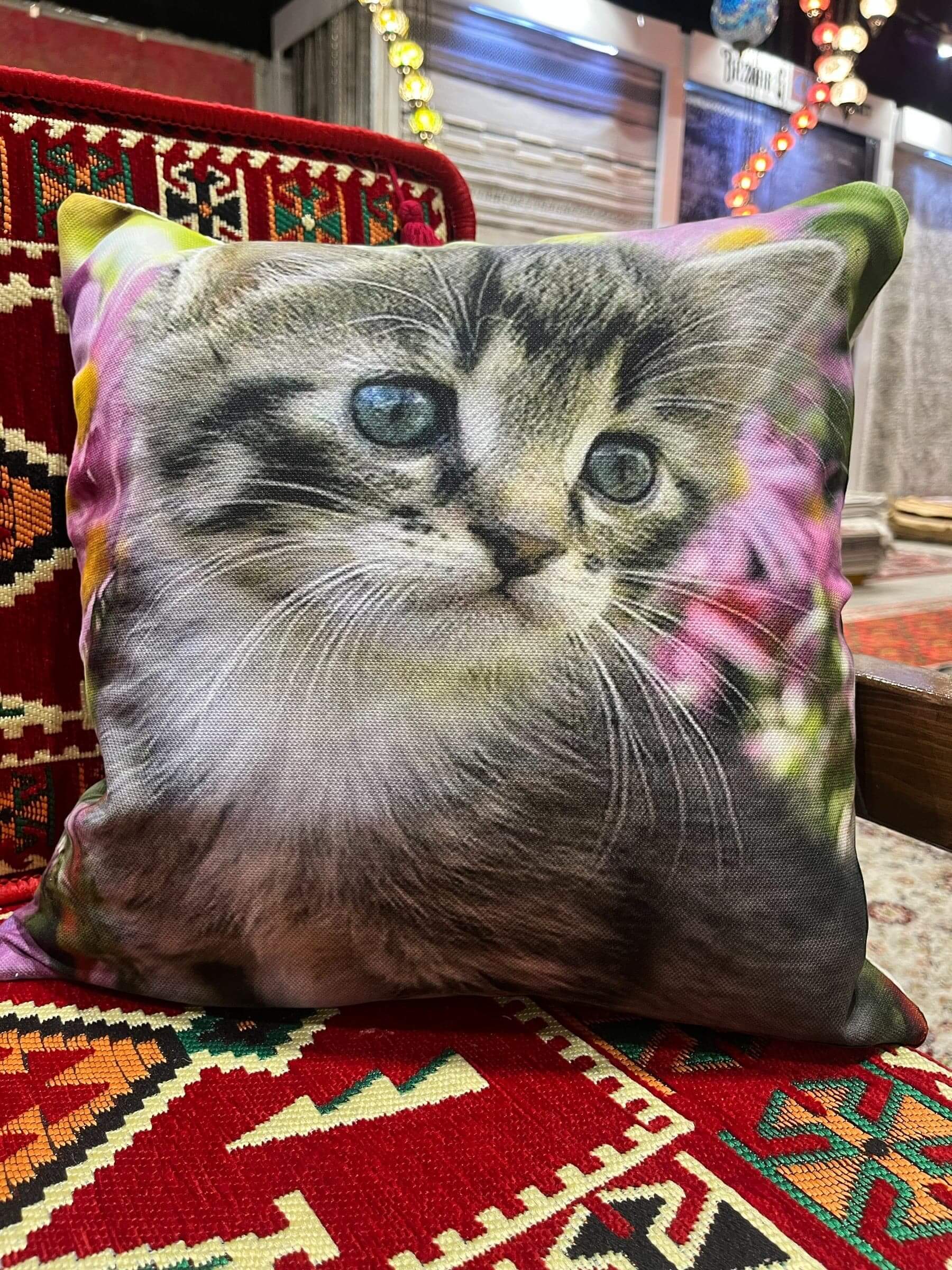 Cat Design Cushion (Tabby Cat)
