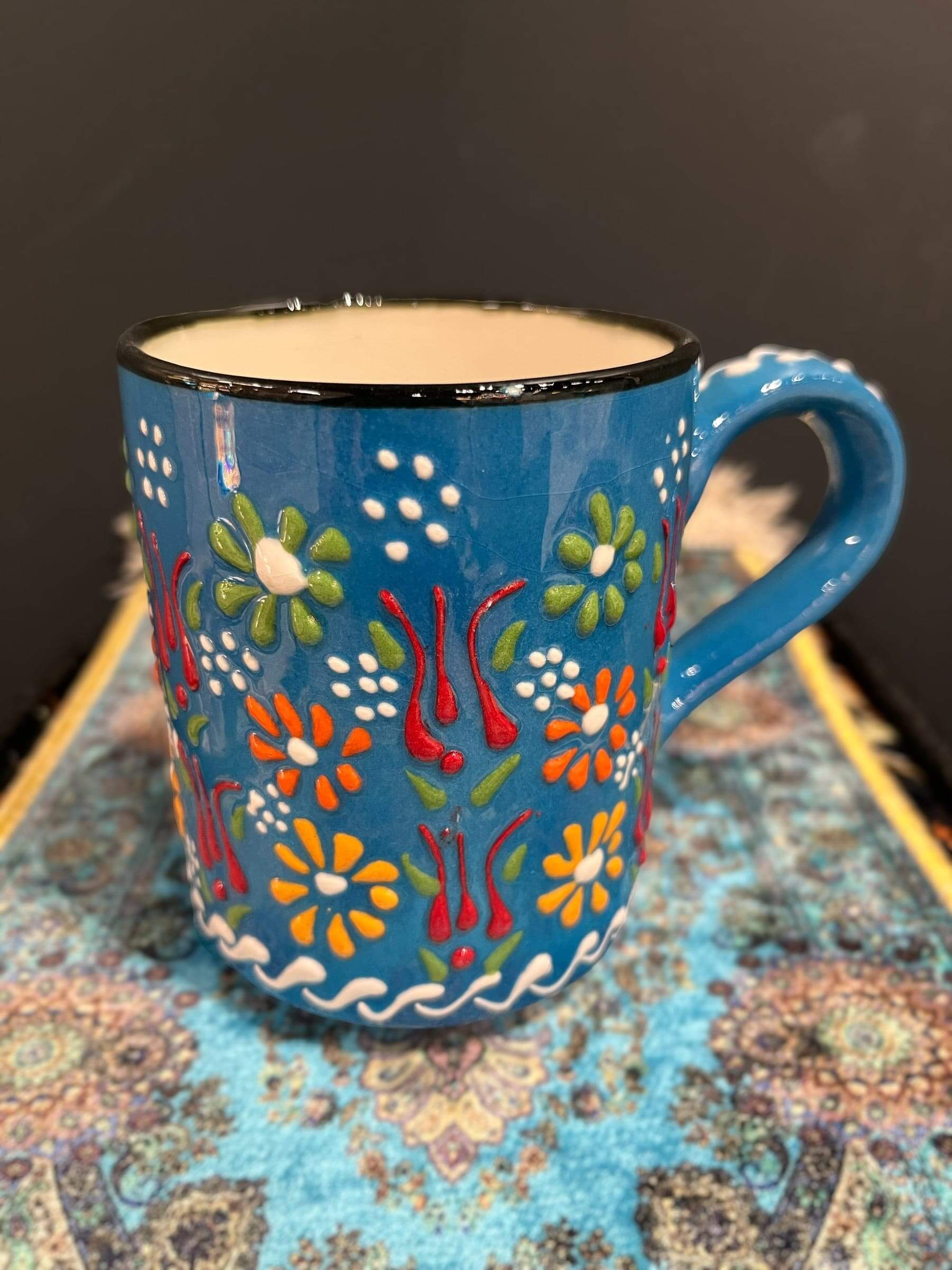 Ceramic Mug Aqua Colourful-Elevate your daily coffee or tea experience with our Ceramic Mug. Crafted with premium, safe materials, this mug features an ergonomic handle, classic design, and easy maintenance. Ideal for hot or cold beverages, it's a stylish