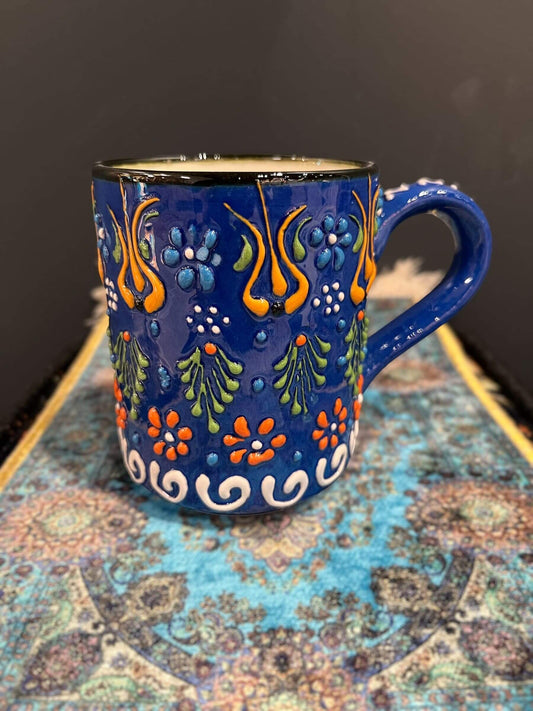 Ceramic Mug Blue Colourful-Elevate your daily coffee or tea experience with our Ceramic Mug. Crafted with premium, safe materials, this mug features an ergonomic handle, classic design, and easy maintenance. Ideal for hot or cold beverages, it's a stylish
