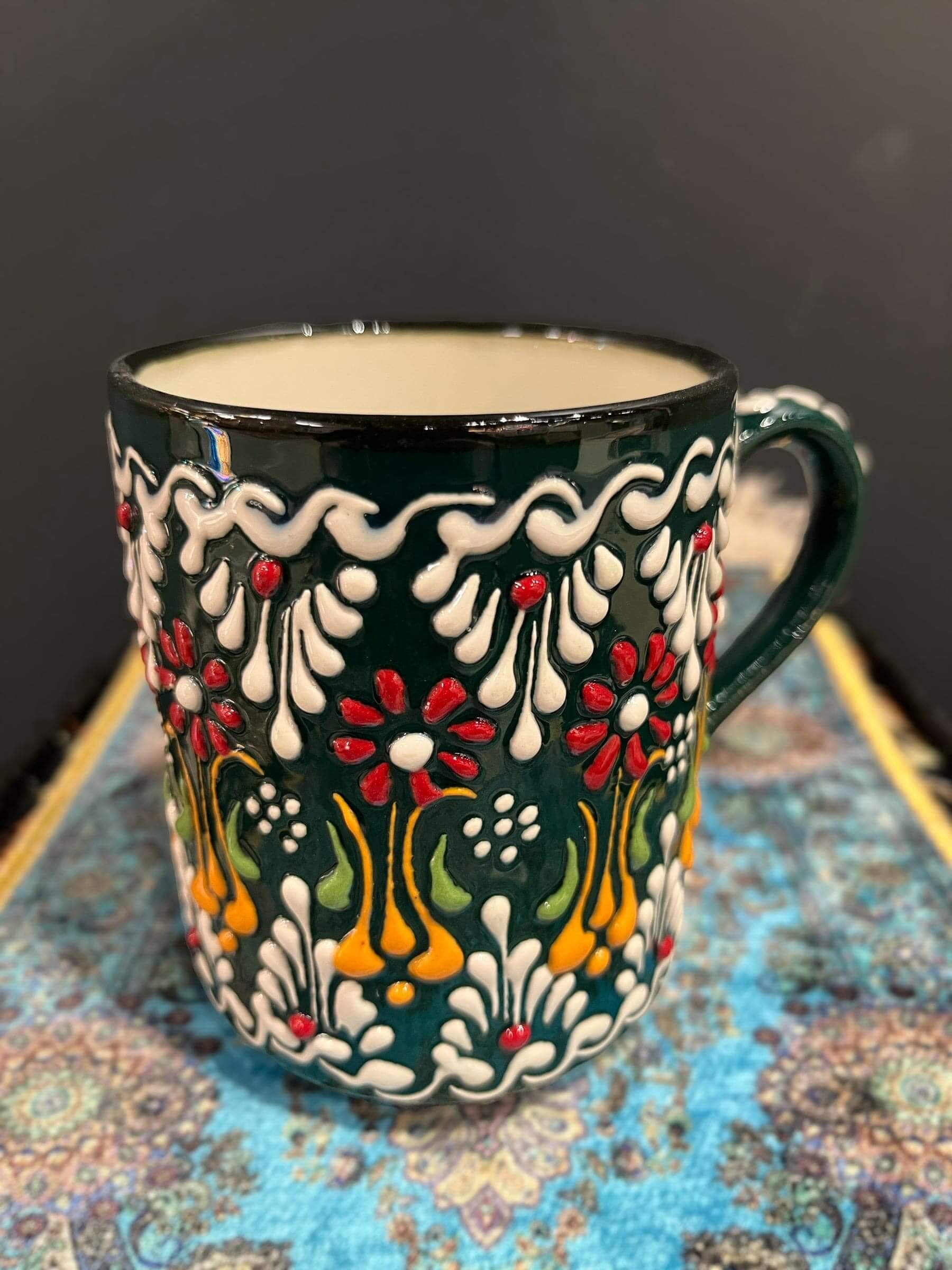 Ceramic Mug Dark Green Colourful