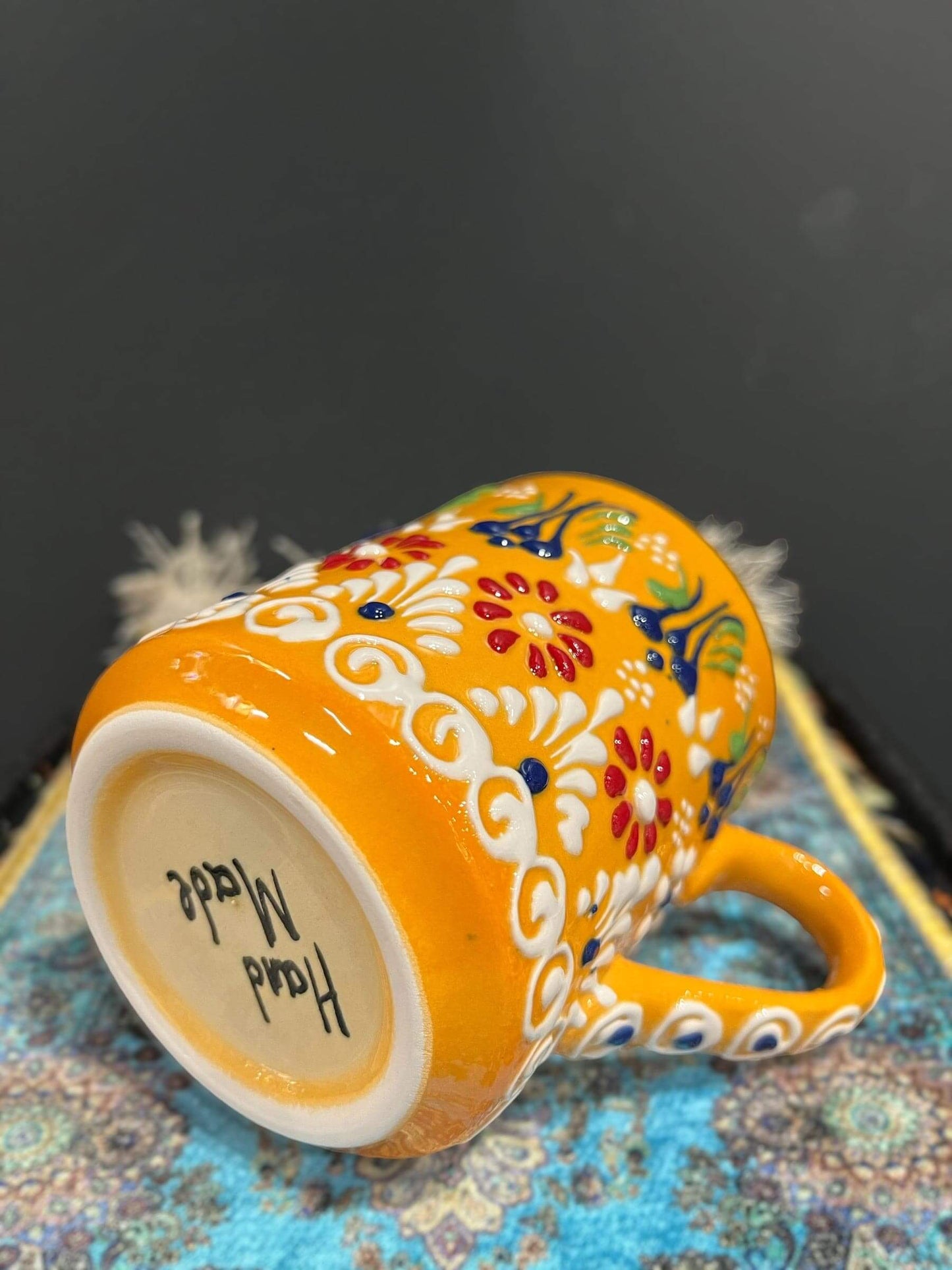 Ceramic Mug Yellow Colourful-Elevate your daily coffee or tea experience with our Ceramic Mug. Crafted with premium, safe materials, this mug features an ergonomic handle, classic design, and easy maintenance. Ideal for hot or cold beverages, it's a styli