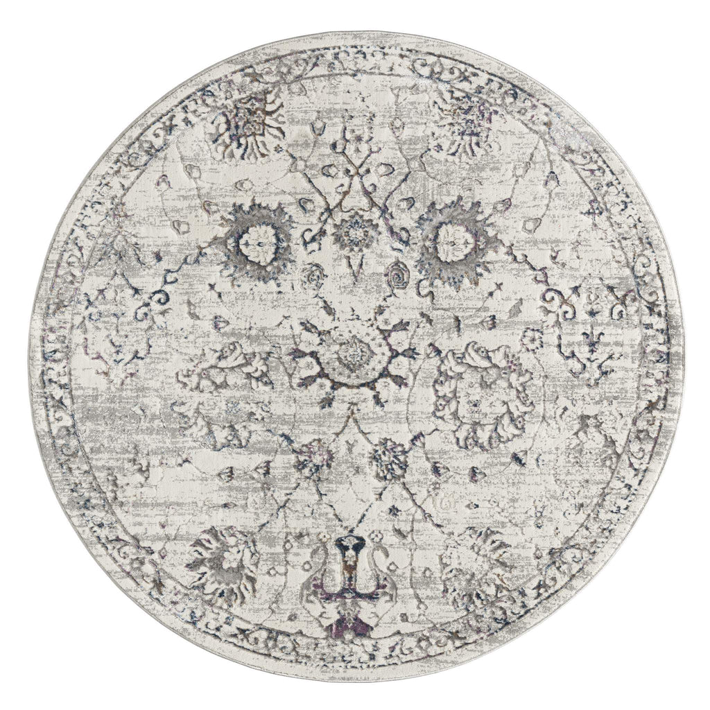 Charm 623 Cream Round Rug lifestyle view
