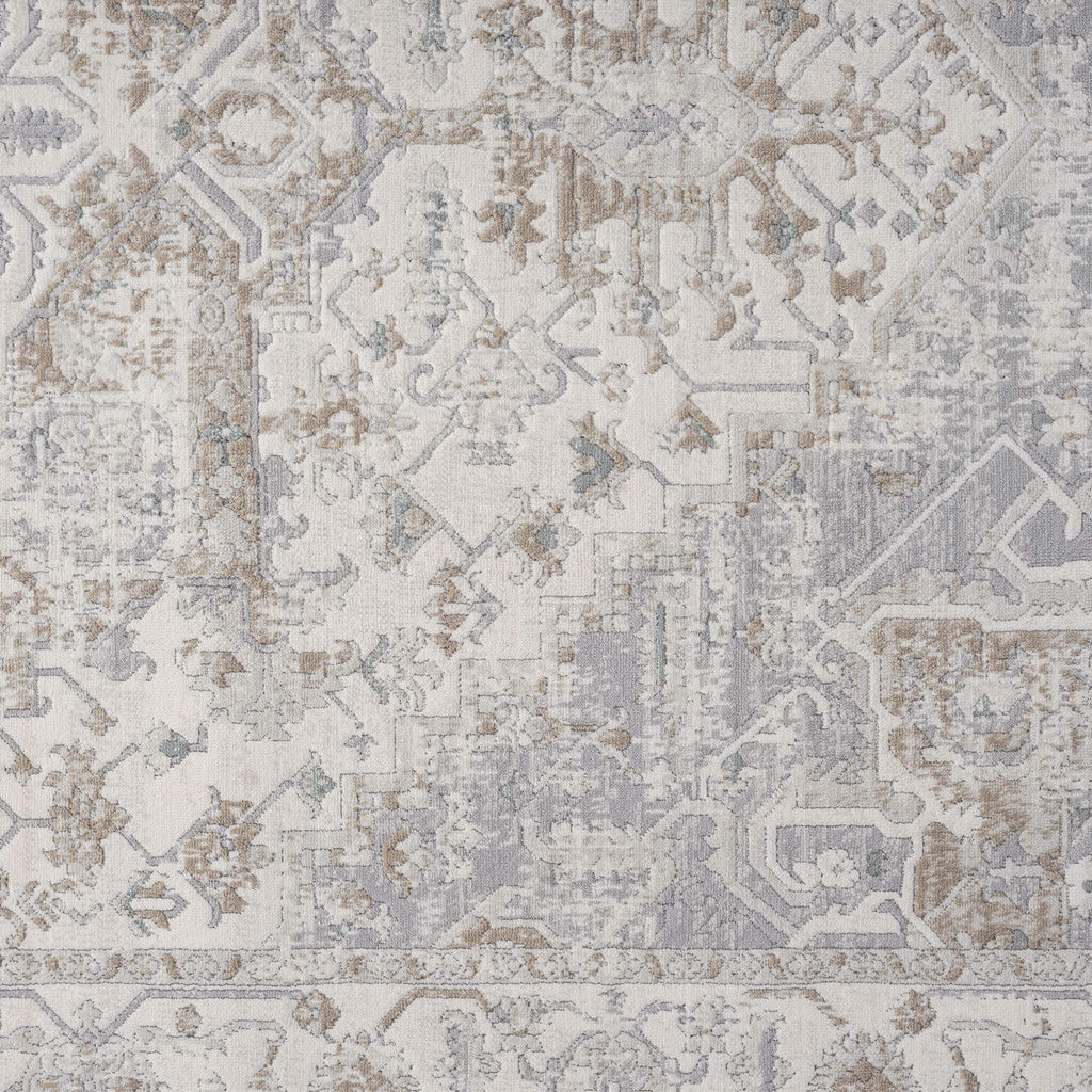 Cream Area Rug with plush, non-shed pile and all-side binding. Power-loomed in Türkiye for durable, easy-care elegance in living rooms and bedrooms.
