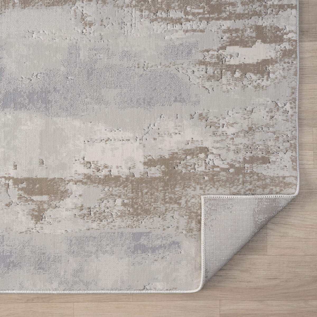 Cream Area Rug with plush, non-shed pile and all-side binding. Power-loomed in Türkiye for durable, easy-care elegance in modern living spaces.