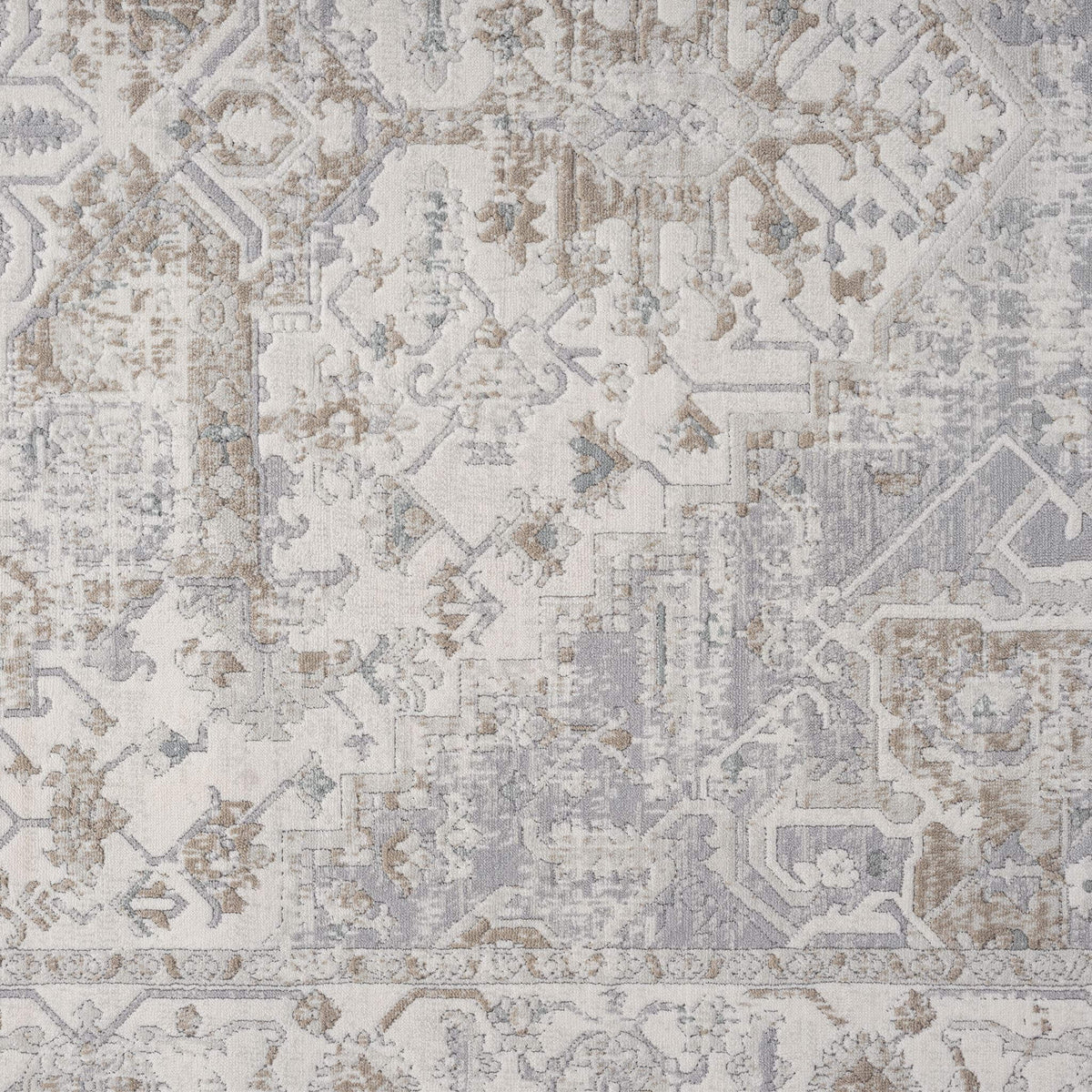 Cream Hallway Runner Rug with soft, non-shed pile and all-side binding. Power-loomed in Türkiye for durable, easy-care hallway style.