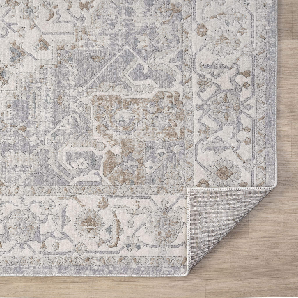 Cream Hallway Runner Rug with soft, non-shed pile and all-side binding. Power-loomed in Türkiye for durable, easy-care hallway style.