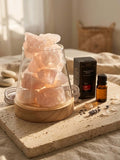 Crystal Stone Essential Oil Diffuser Lamp – Natural Aroma Therapy