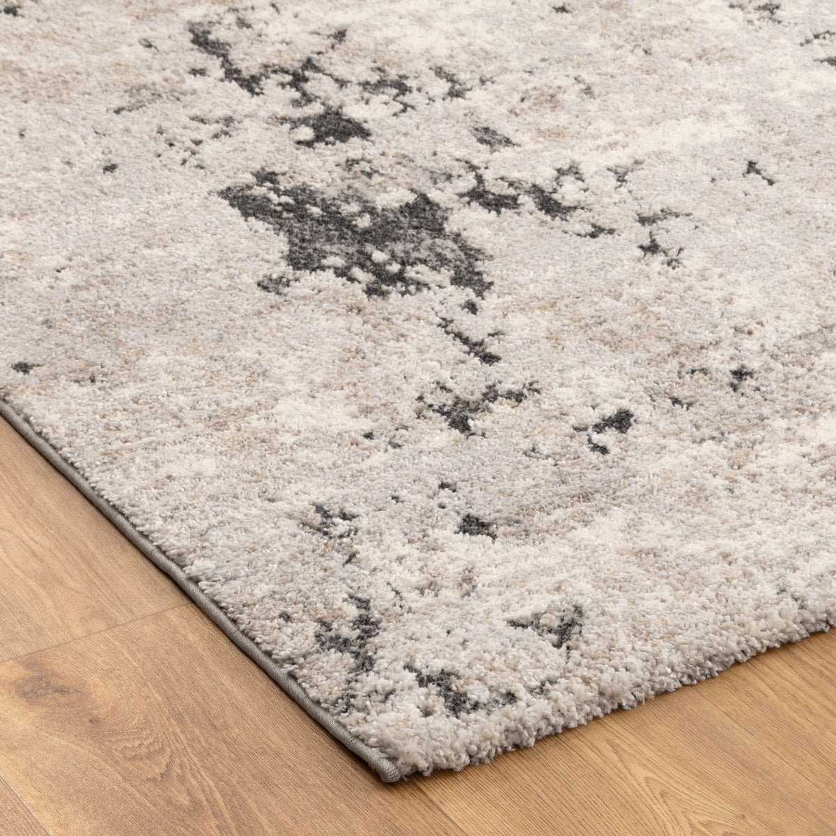 Dorado D007 Grey Beige Textured Abstract Rug – view 3
