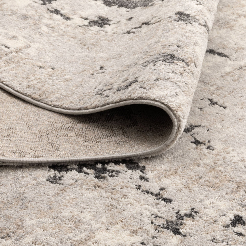 Dorado D007 Grey Beige Textured Abstract Rug – view 4