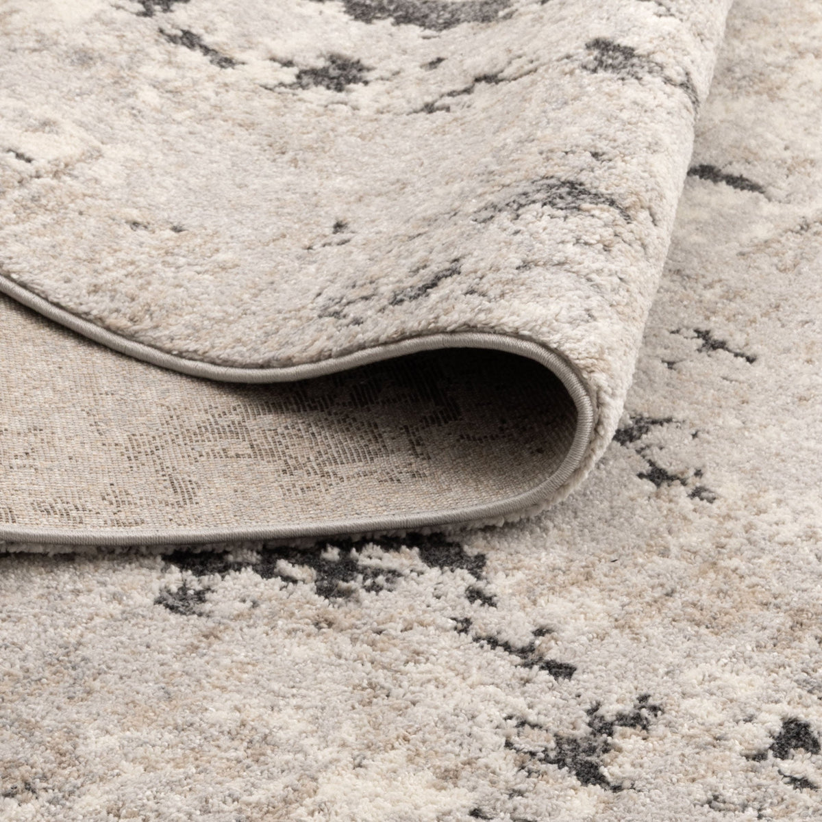Dorado D007 Grey Beige Textured Abstract Rug – view 4