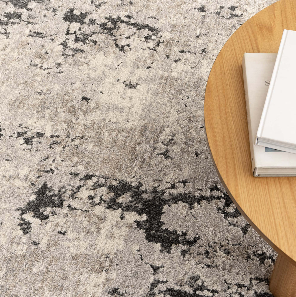 Dorado D007 Grey Beige Textured Abstract Rug – view 5