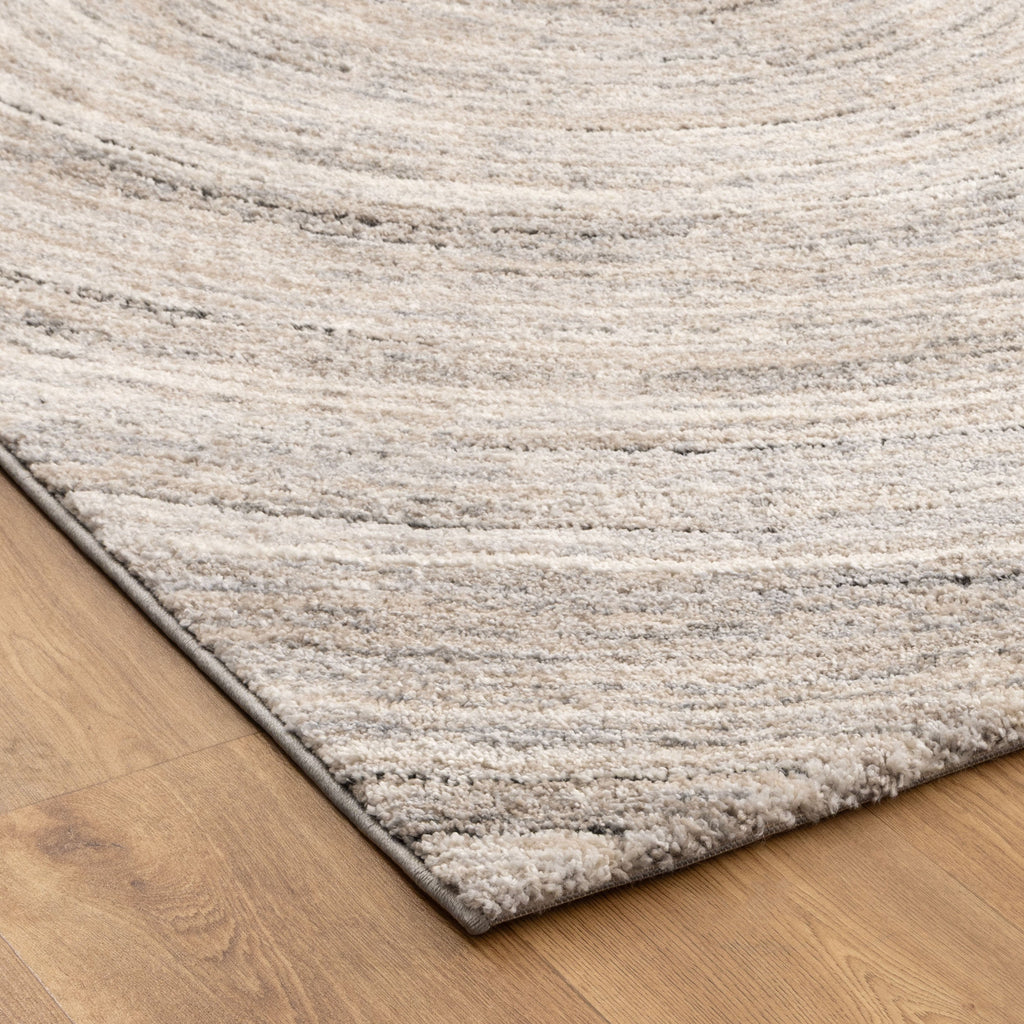 Dorado D008 Grey Beige Ripple Rug – view 3