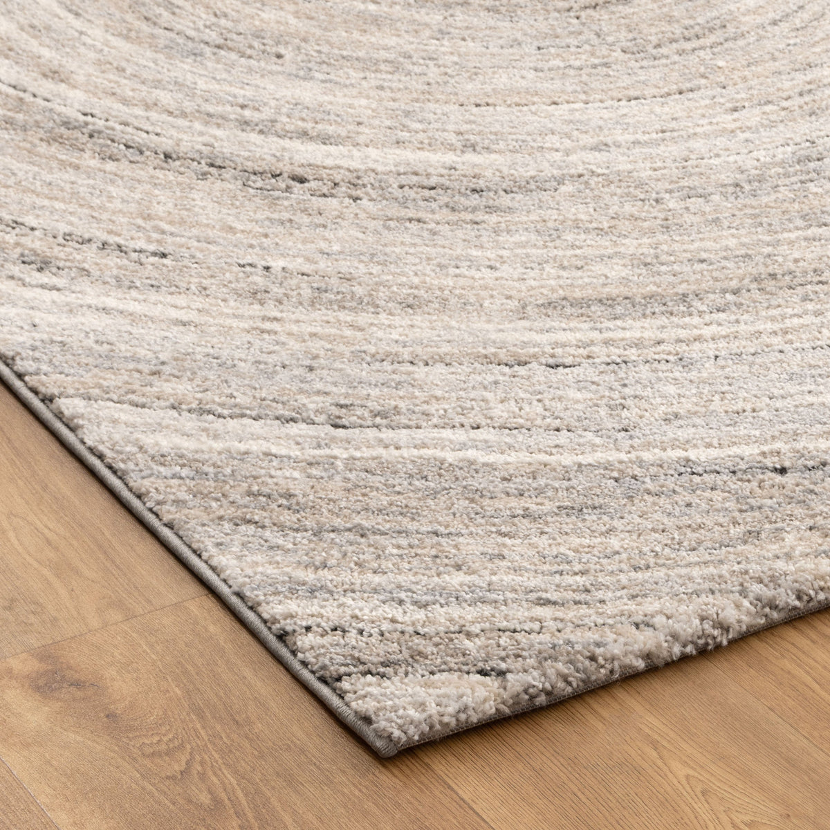 Dorado D008 Grey Beige Ripple Rug – view 3