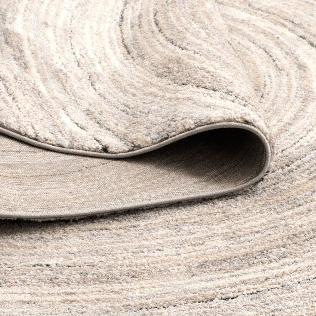 Dorado D008 Grey Beige Ripple Rug – view 4