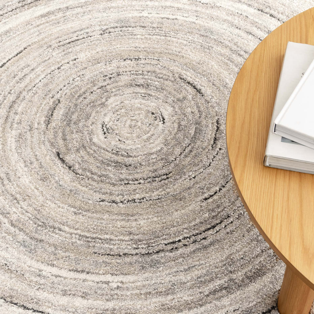 Dorado D008 Grey Beige Ripple Rug – view 5
