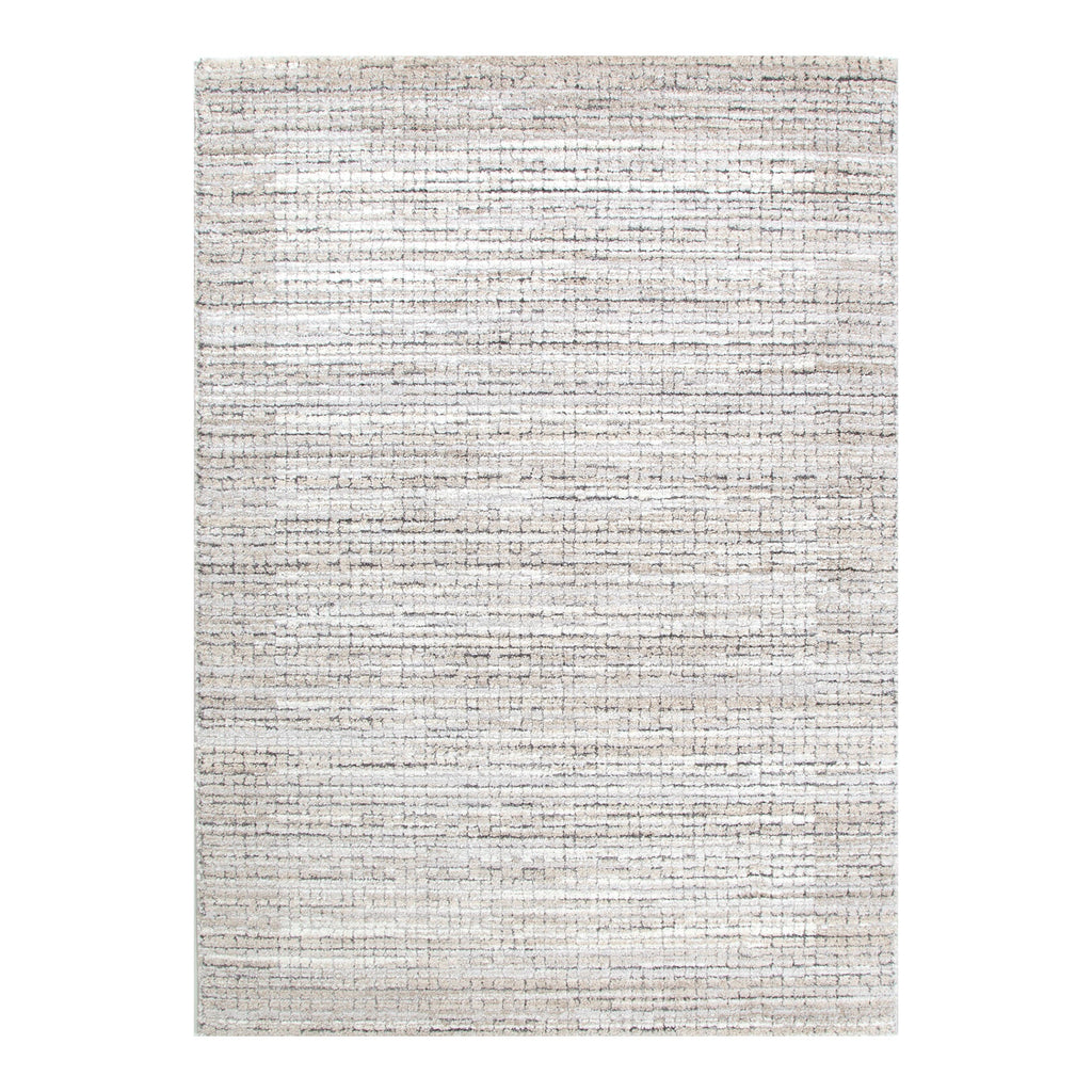 Dorado D012 Grey Beige Textured Border Rug – view 2
