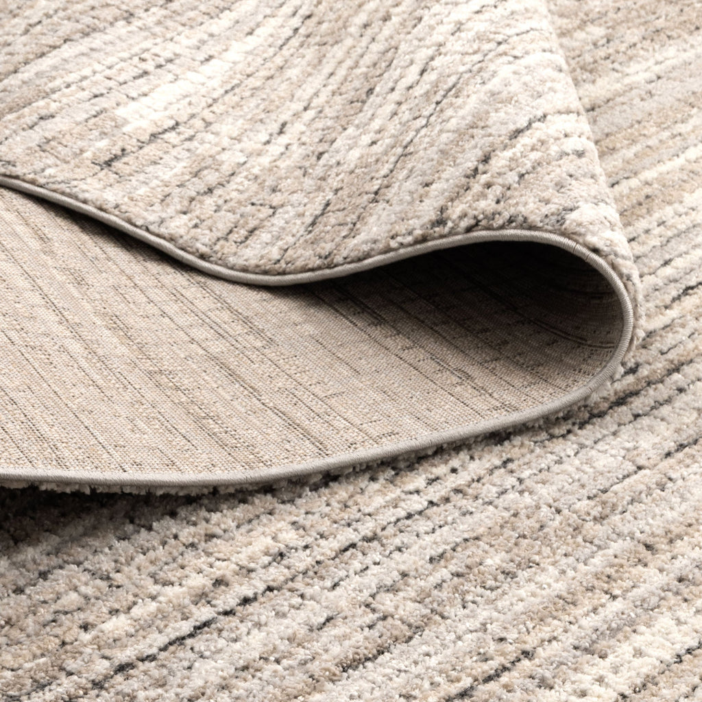 Dorado D012 Grey Beige Textured Border Rug – view 4