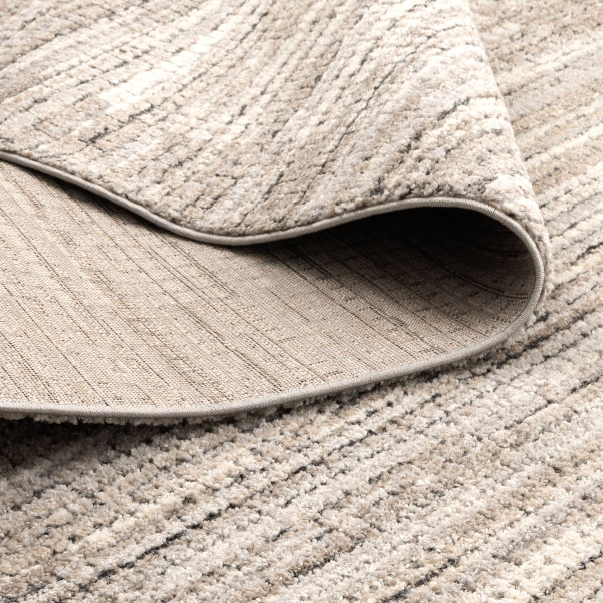 Dorado D012 Grey Beige Textured Border Rug – view 4