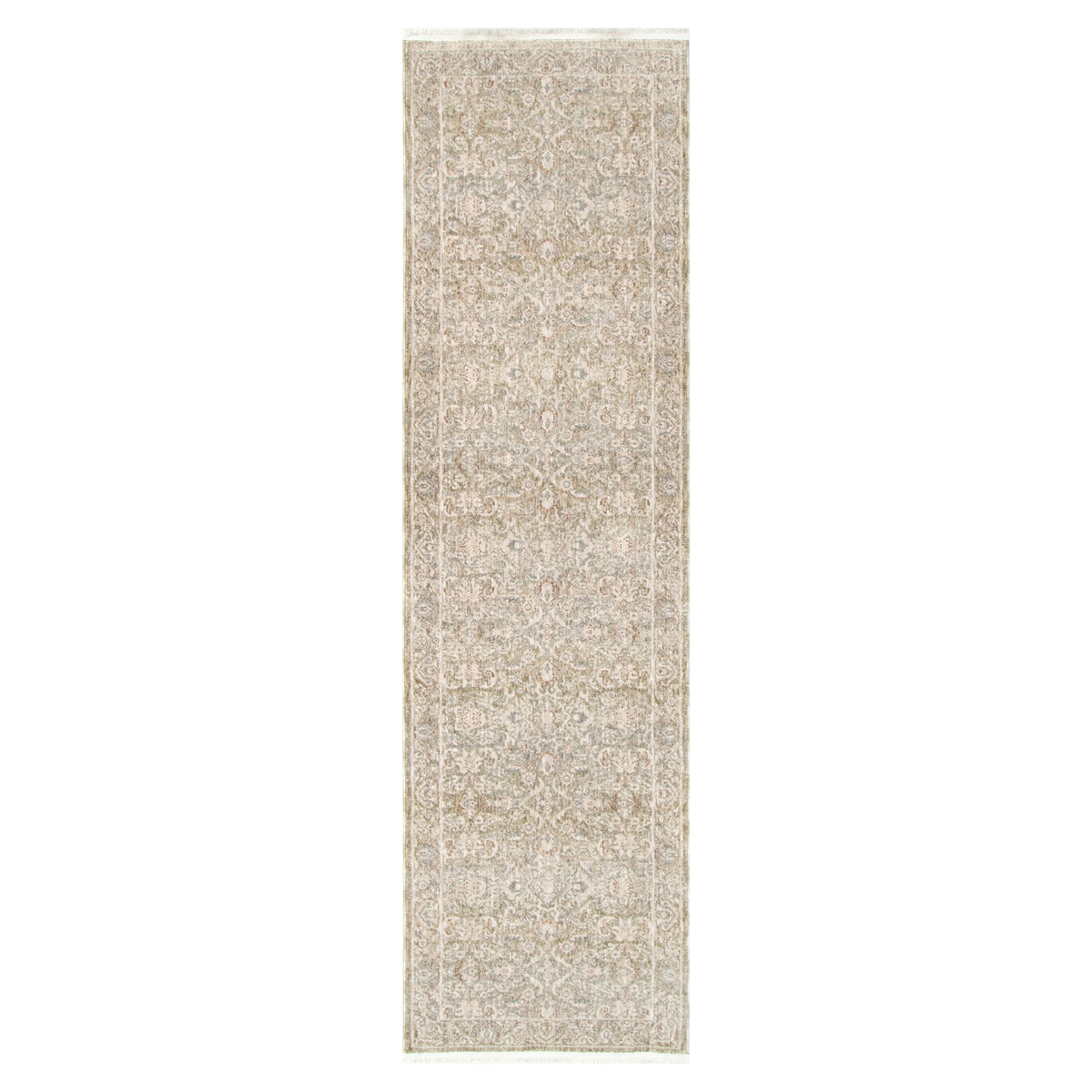 Delphine D102 Green Beige Vintage Rug – view 6