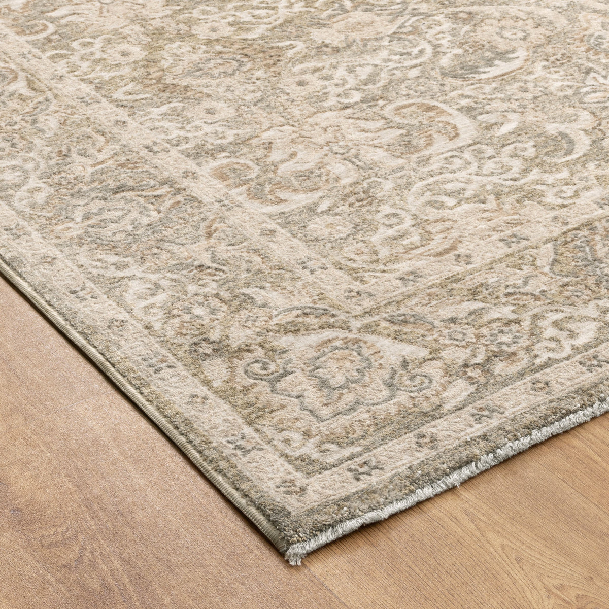 Delphine D102 Green Beige Vintage Rug – view 3