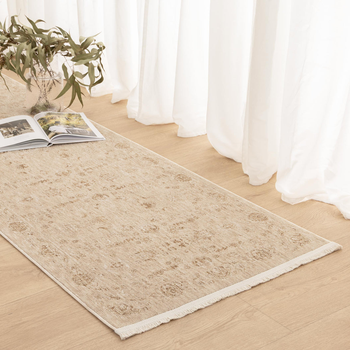 Delphine D103 Warm Biscotti Beige Vintage Rug – view 7