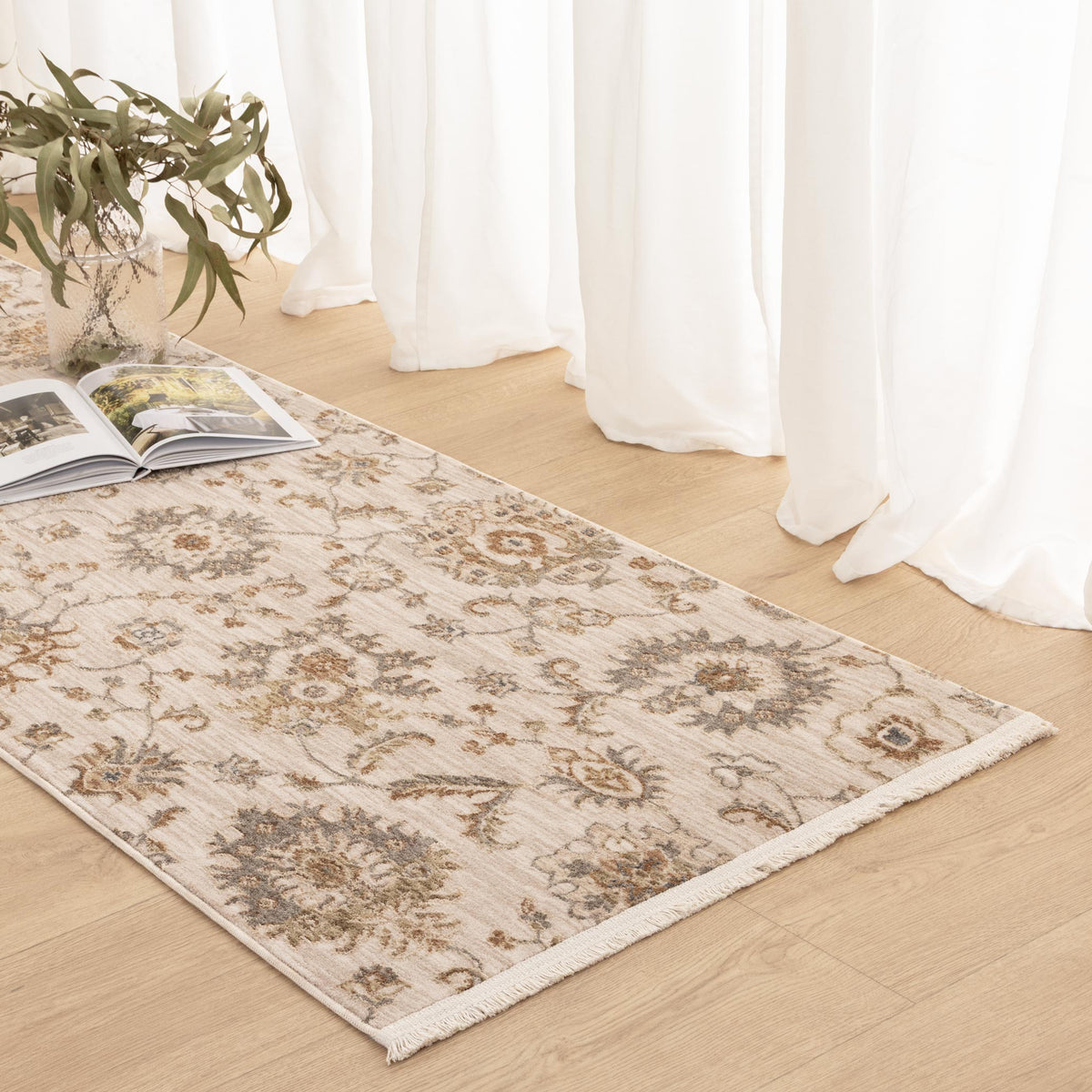 Delphine D107 Antique Bloom Multicolour Vintage Rug – view 7