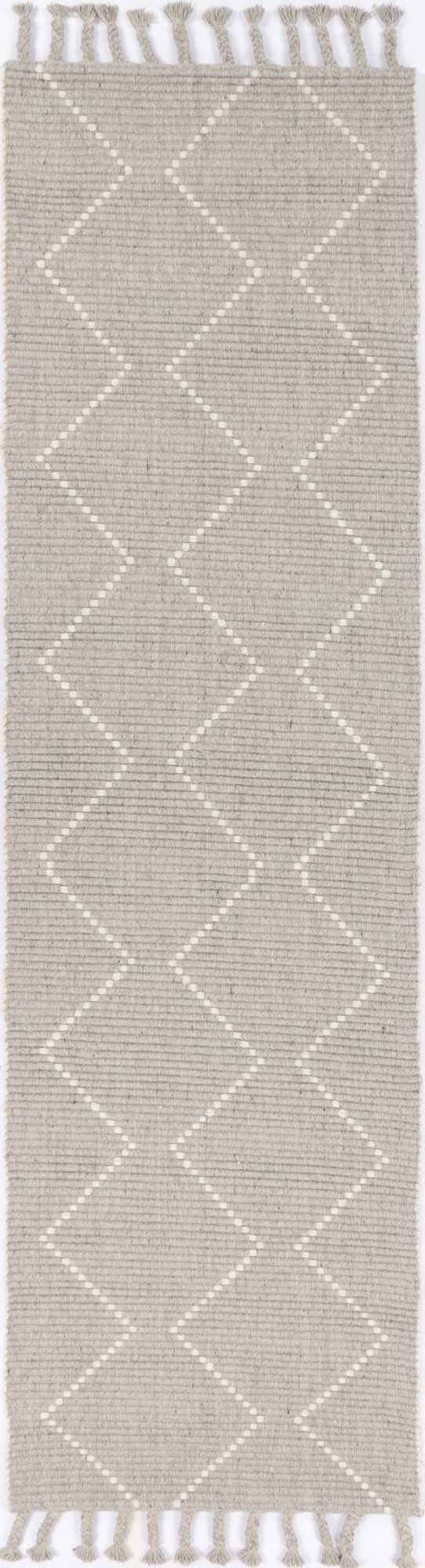 Goa Zig-Zag Wool Blend Grey Rug - D2GRE – view 7