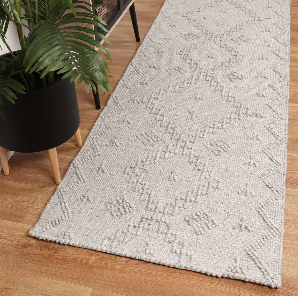 Goa Aztec Grey Wool Blend Rug - D5 No Tassel – view 8